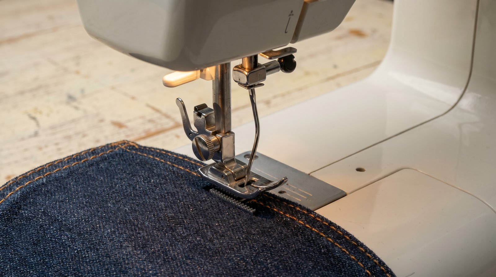 A bent sewing machine needle